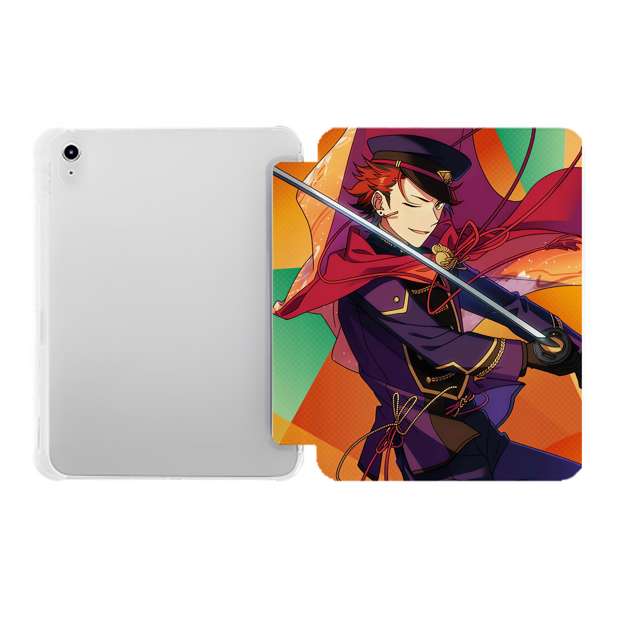 （画像用） あんさんぶるスターズ! Ensemble Stars IPad ケース ペン収納付き 三つ折りスタンド PUレザー×シリコン 対応機種9.5/10.5/10.9インチ